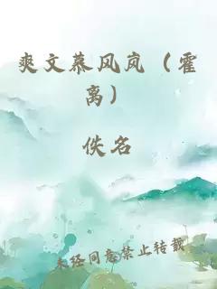 爽文慕風(fēng)嵐（霍離）